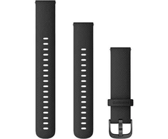 Garmin Lily 2 išmaniojo laikrodžio dirželis, 14 mm, juodos spalvos silikoninis dirželis su aukso spalvos detalėmis