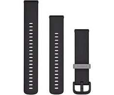Greitai atsegamas Quick Release Garmin laikrodžio dirželis, 20 mm, Juodas