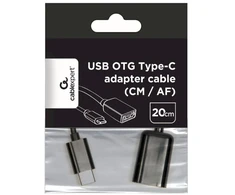 Gembird A-OTG-CMAF2-01 OTG USB Type-C kištukas į USB lizdą adapterio laidas 0,2 m / juodas