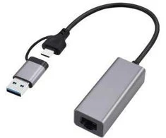 „Gembird A-USB3AC-LAN2G-01“ USB 2.5G gigabito tinklo adapteris, pilkas
