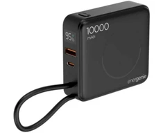 Gembird PB10-WPC15-LCD-01 greito įkrovimo išorinė baterija su belaidžiu įkrovikliu, 20W, 10000 mAh, juodas