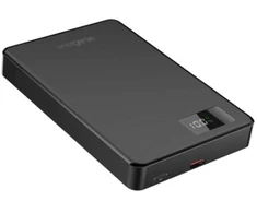 Gembird PB10-WPC15M-LCD-01 magnetinė belaidė išorinė baterija su LCD ekranu, 15W, 10000 mAh, juodas