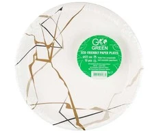 Gogreen „Go Žalias“ popierinės lėkštutės „Go Žalias“ 22 cm, 10 vnt.