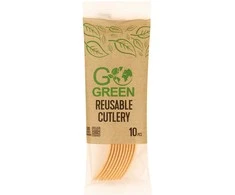 Gogreen Go Žalias Go Žalias Reusable Forks 10pcs