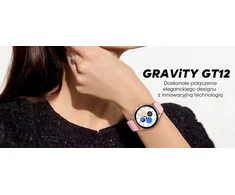 GRAVITY GT12-2 Women's Išmanusis laikrodis with Silicone Strap + Juodas Bracelet / navy