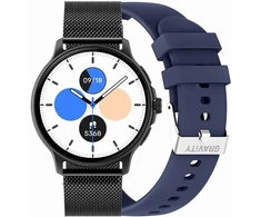 GRAVITY GT12-2 Women's Išmanusis laikrodis with Silicone Strap + Juodas Bracelet / navy