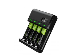 Green Cell Žalias Cell VitalCharger Baterija charger + 2x batteries AA / 2000mA and 2x batteries AAA / 800mAh