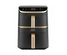 „Cosori Turbo Tower Pro Smart Single“ 10,8 l autonominė 2630 W karšto oro gruzdintuvė, Juodas, auksinė