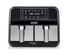 Kenwood HFM20.000MB gruzdintuvė Dviguba 8 l Atskirai stovinti 1700 W karšto oro gruzdintuvė Juodas