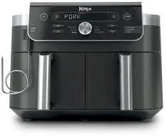 Karšto oro gruzdintuvė Ninja Dual Zone XL DZ950EU, pilka sp., 2470 W, 9.5 l + išmanus termometras