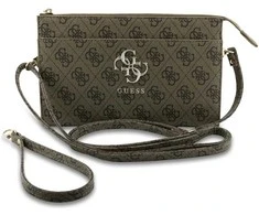 Guess PU 4G Metal Logo Phone Bag rudos spalvos