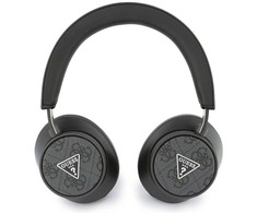 Guess PU Leather 4G Triangle Logo ENC belaidės ausinės juodos spalvos