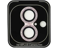 Guess Fixed Glliter lešio apsauga Apple iPhone 16/16 Plus Rožinė
