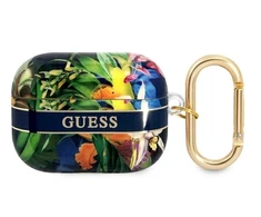 Guess dėklas, skirtas Airpods Pro GUAPHHFLB mėlynos spalvos Flower