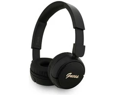 Guess Script Metal Logo belaidės ausinės juodos spalvos
