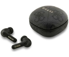 Guess PU 4G Metal Logo ENC TWS belaidės ausinės juodos spalvos