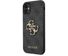 Dėklas Guess - Guess PU 4G Metal Logo Case for iPhone 11 Pilkas