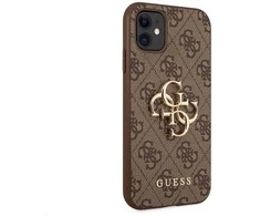 Dėklas Guess - Guess PU 4G Metal Logo Case for iPhone 11 Brown