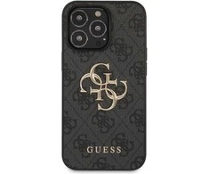 Dėklas Guess Apple iPhone 13 Pro Max Metal Logo Case Pilkas