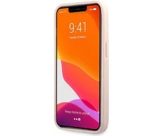 Guess - Guess PU 4G metalinis dėklas su logotipu, skirtas iPhone 13 Pro, Rožinė