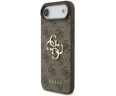 Dėklas Guess PU 4G Metal Logo Strap Case for Apple iPhone Air rudos spalvos