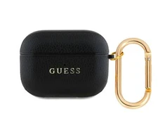 Guess PU Grained Classic Logo Apple AirPods Pro dėklas jūsų ausinėms juodos spalvos