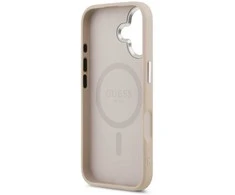 Guess PU Saffiano MagSafe dėklas skirtas iPhone 17 rožinės spalvos