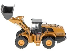 H-Toys ekskavatoriaus krovininis ratinis buldozeris, metaliniai modeliai, lieti H-toys 1813, 1:60