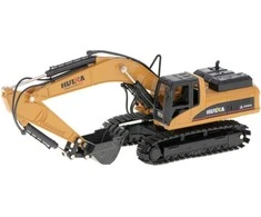 Lietimui skirtas H-toys 1710 1:50 metalinis vikšrinio krautuvo su kaušu ekskavatoriaus modelis
