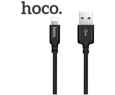 USB A tipo į „Lightning“ tipo laidas Hoco 2A, 2 m x 14, juodas