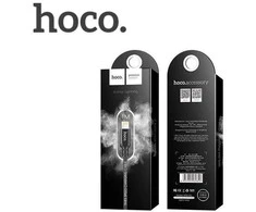 USB A tipo į „Lightning“ tipo laidas Hoco, 1 m x 14, juodas