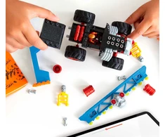 Mattel Hot Wheels Monster truck stunt blocks 151ele car + ramp ZA5996