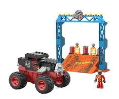 Mattel Hot Wheels Monster truck stunt blocks 151ele car + ramp ZA5996