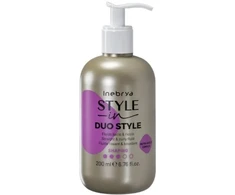 Inebrya Style-In Duo Style Straight &amp; Skirtas garbanotiems plaukams Fluid universalus formavimo fluidas plaukams, 200 ml
