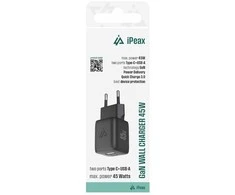 „iPeax GaN“ USB-C / USB-A įkroviklis, 45 W