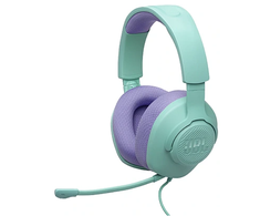 JBL Quantum 100M2 laidinės žaidimų ausinės su mikrofonu, Violetinės ir elektrinės spalvos
