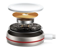 Greito įkrovimo magnetinis įkroviklis 2 viename Joyroom S-IW012 30W 1.5 m (baltas)