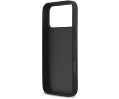 Karl Lagerfeld Fixed Glitter Metal Ikonik dėklas skirtas Apple iPhone 17 Pro Max juodos spalvos