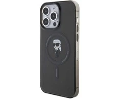 Apple iPhone 15 Pro Max Karl Lagerfeld dėklas IML Ikonik MagSafe (KLHMP15XHFCKNOK) juodos spalvos