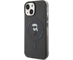 Karl Lagerfeld KLHMP15SHFCKNOK Apple iPhone 15/ 14 / 13 6.1″ juodos spalvos kietas dėklas IML Ikonik MagSafe