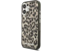 Karl Lagerfeld IML Leopard MagSafe dėklas skirtas Apple iPhone 17 Brown