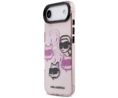 Karl Lagerfeld IML Multi K&CH Heads dėklas skirtas Apple iPhone Air Rožinė