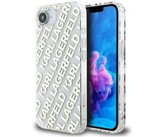 Karl Lagerfeld IML Repeat Logo iPhone 16e dėklas – auksinis