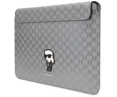 Nešiojamo kompiuterio dėklas 14" Karl Lagerfeld Saffiano Monogram Ikonik (KLCS14SAKHPKG) sidabrinės spalvos