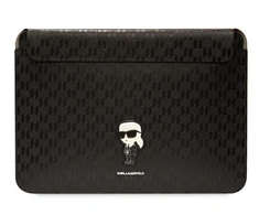 Nešiojamo kompiuterio dėklas 14" Karl Lagerfeld Saffiano Monogram Ikonik (KLCS14SAKHPKK) juodos spalvos