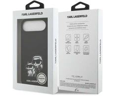 Karl Lagerfeld Liquid Silicone K&amp;CH Sketch MagSafe dėklas skirtas Apple iPhone 17 Air juodos spalvos