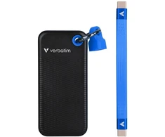 Kietasis diskas Verbatim 32416 Pocket SSD External Drive 256GB USB-C 3.2 gen.2 / juodas-mėlynas