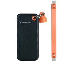 Kietasis diskas Verbatim 32418 Pocket SSD External Drive 256GB USB-C 3.2 gen.2 / juodas-oranžinis