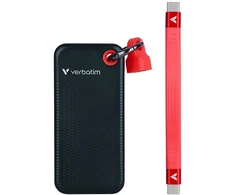 Kietasis diskas Dysk Zewnętrzny Verbatim Pocket SSD 256GB USB-C 3.2 gen.2 juodai-raudonas 32417