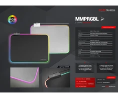 „Mars Gaming MMPRGBL RGB“ žaidimų pelės kilimėlis, 365 x 265 mm
